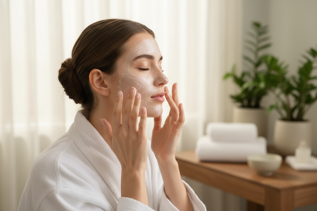 Gentle Facial Exfoliation in Spa