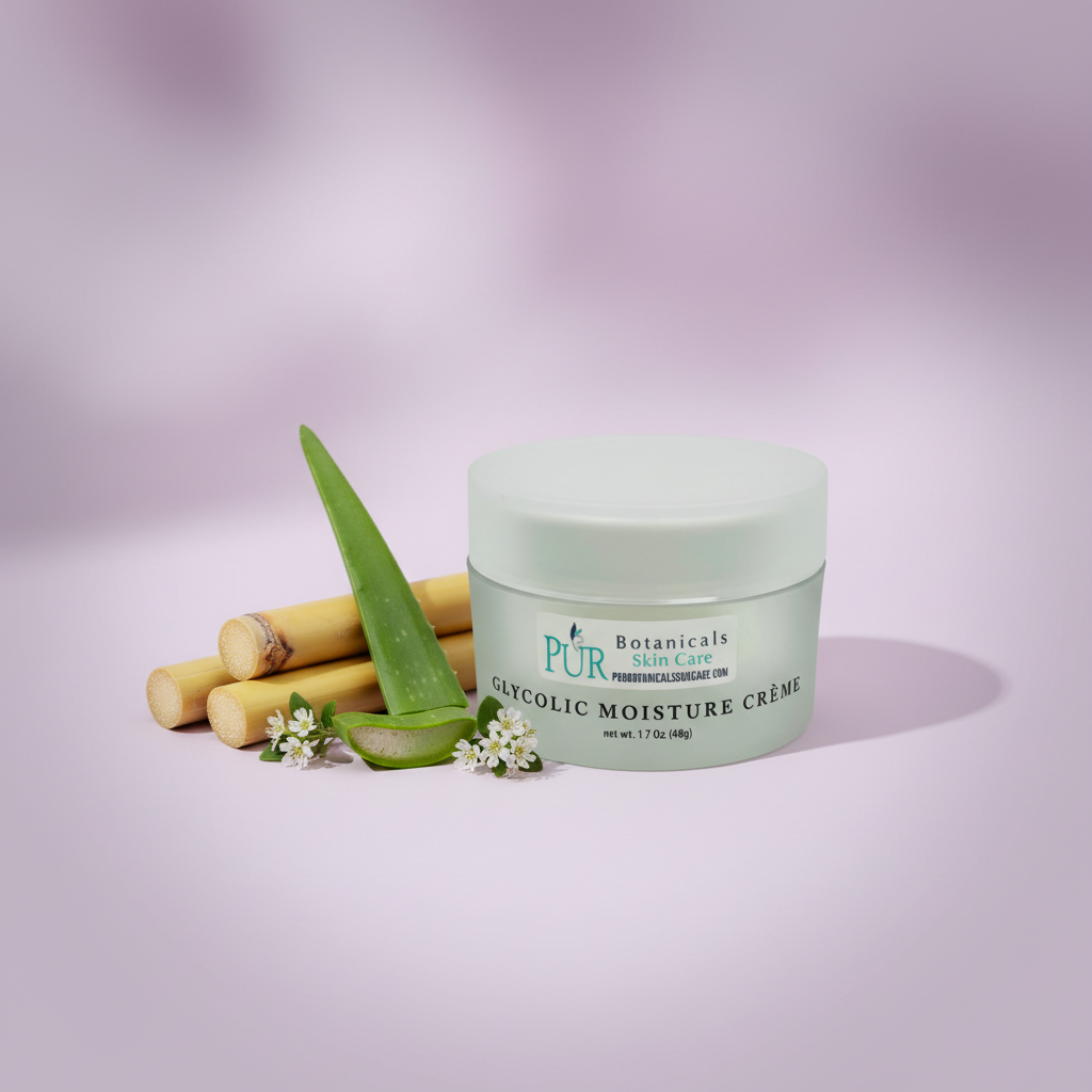 Glycolic Moisture Crème – Lavender Background with Shadows