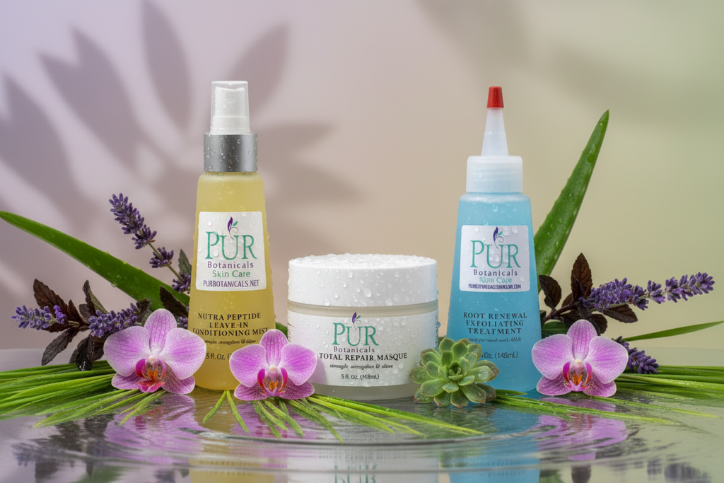 Nutra Peptide Hair Care Collection with Corrected Masque Label
