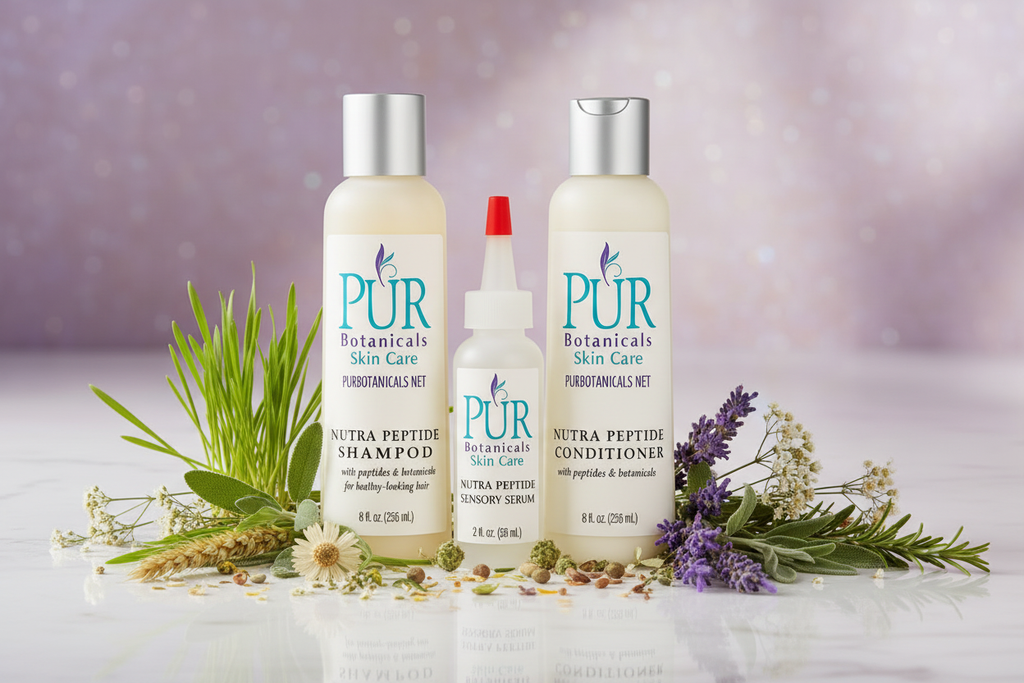 Nutra Peptide Hair Care System with Lavender Background