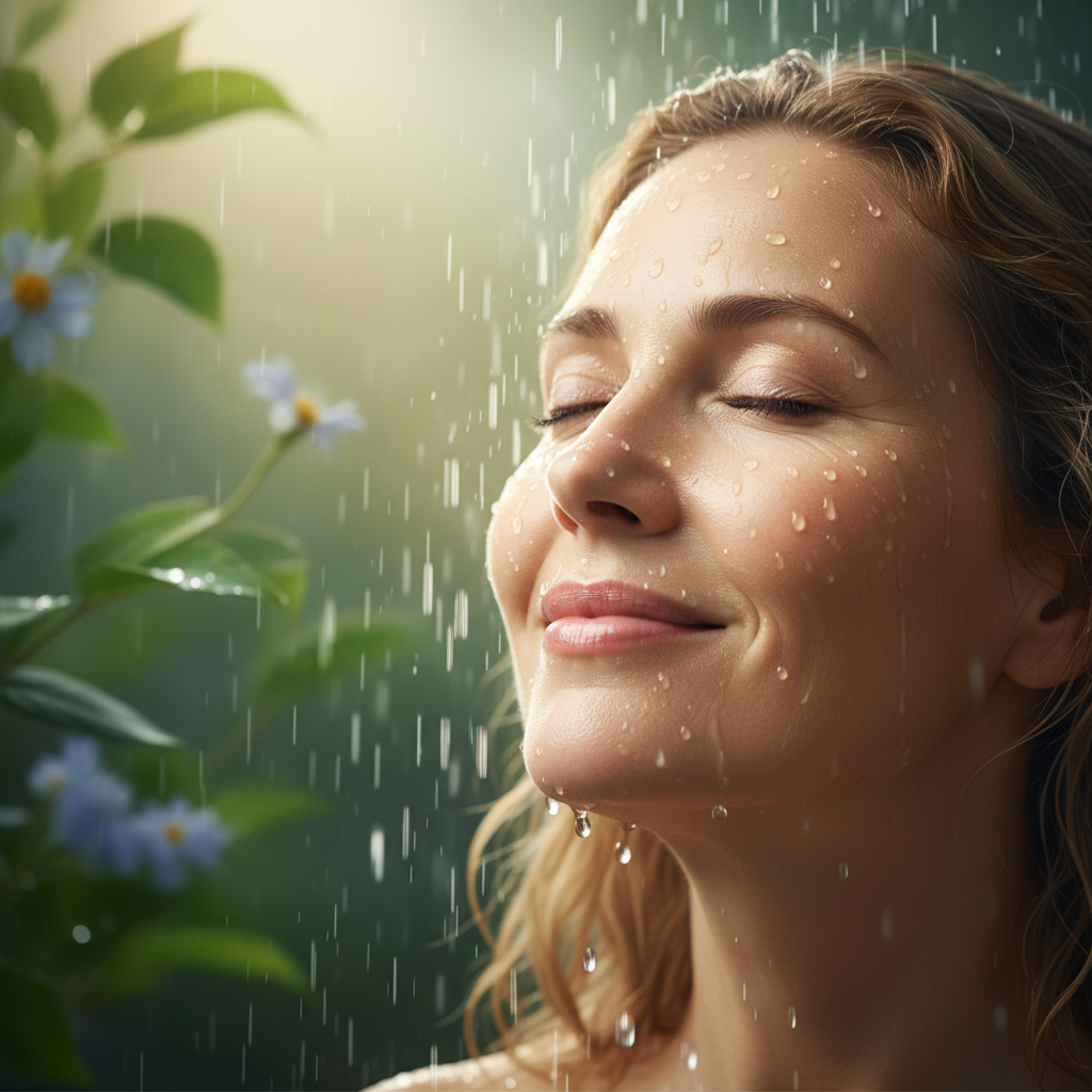 Rain on Face Lifestyle Photo