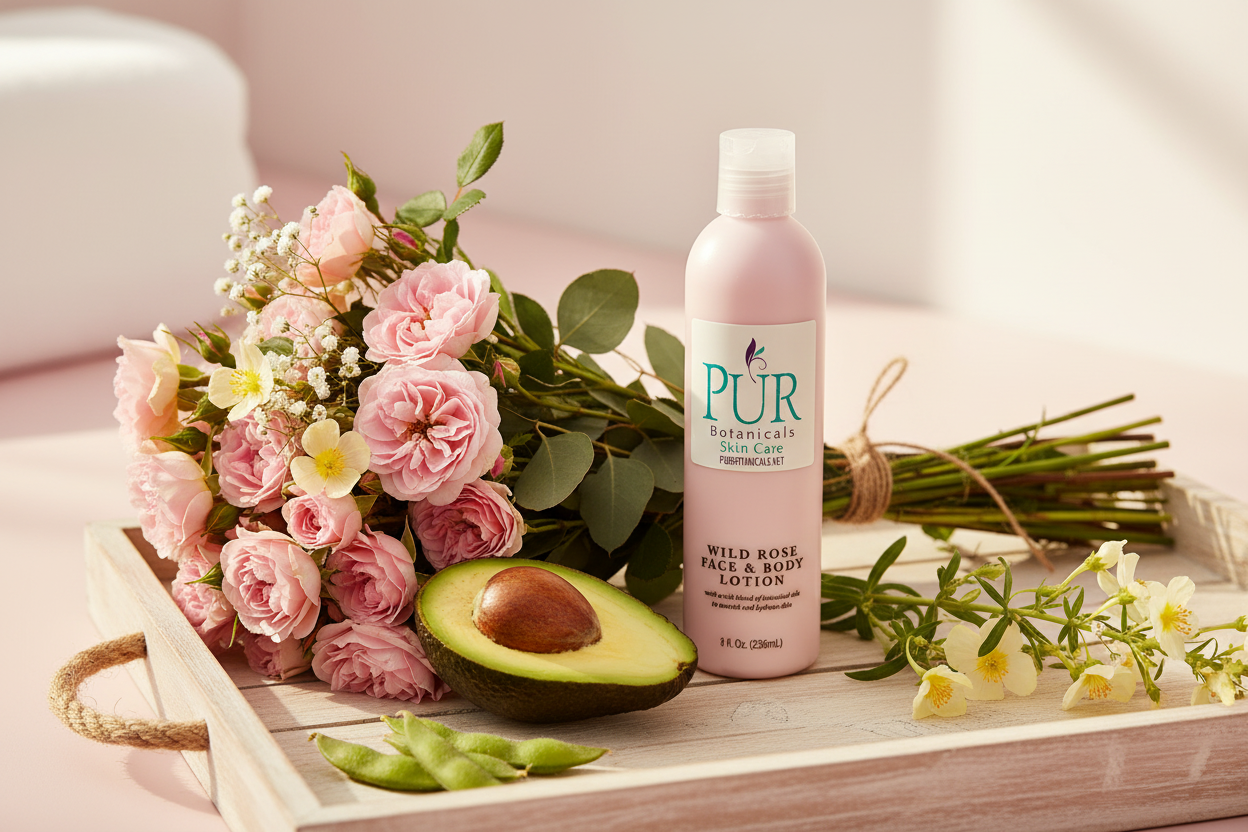 Wild Rose Lotion Bouquet and Spa Tray
